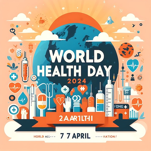 a poster for world health day with a picture of a world day