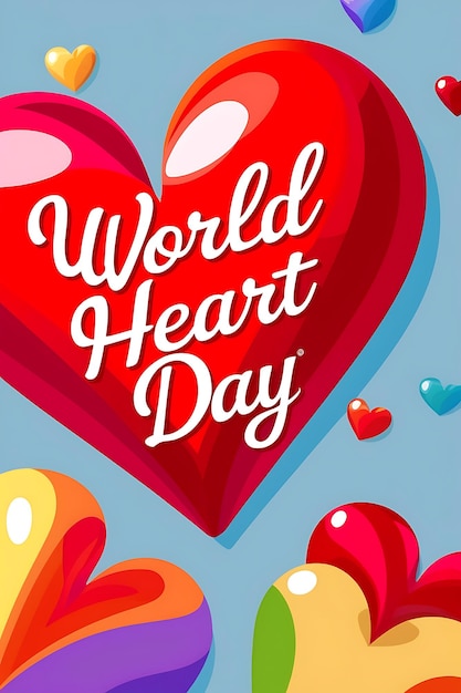 Photo a poster for the world heart day background