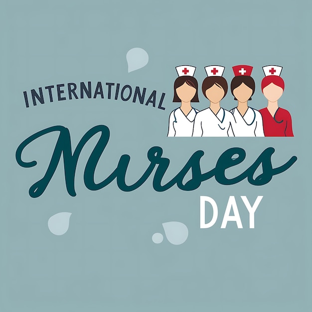 Photo a poster for the world nurses day background design