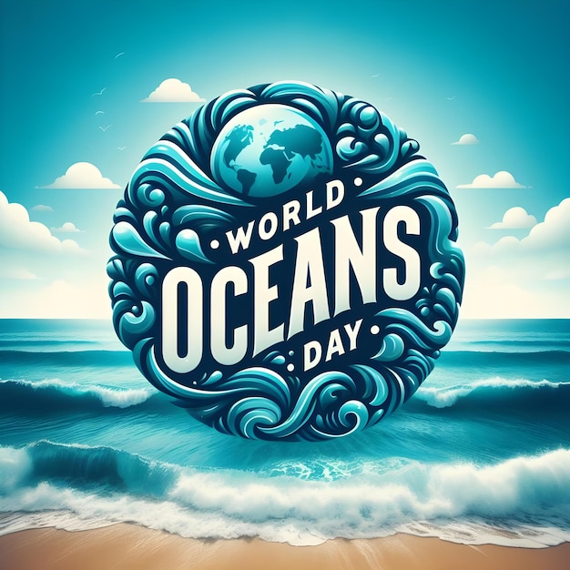 a poster for world oceans day in the ocean