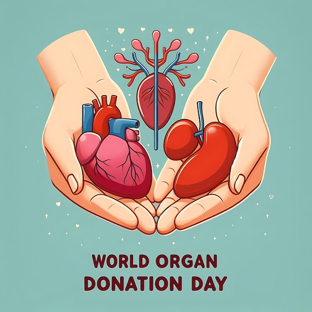 a poster for world organ donation day for charity