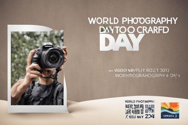 a poster for world photo day that is for world day