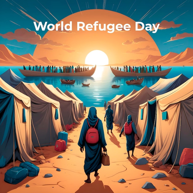 Photo poster for world refugee day