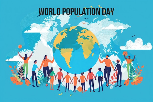 a poster of a world that says worlds largest day