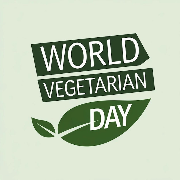 Photo a poster for world vega day with a green background