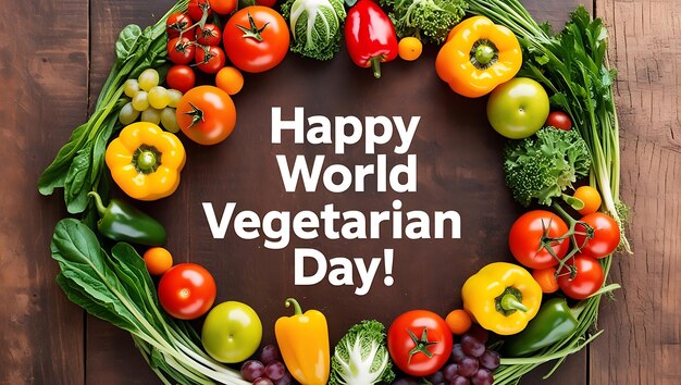 Photo a poster for world vegetarian day awareness