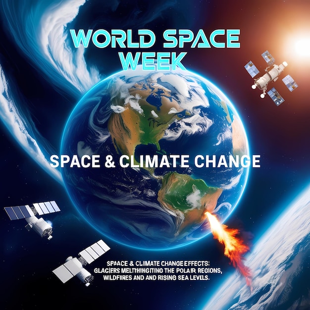 a poster for world week and the earth and global climate change