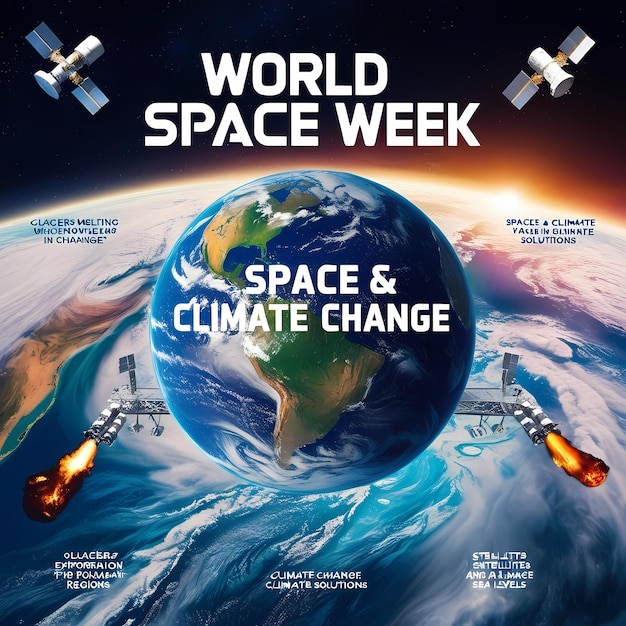 a poster for world week and space week