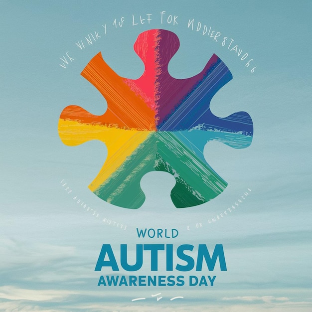 a poster for a world where autism is being lets be let him be autism