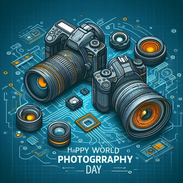 a poster for world world photography with a picture of a camera