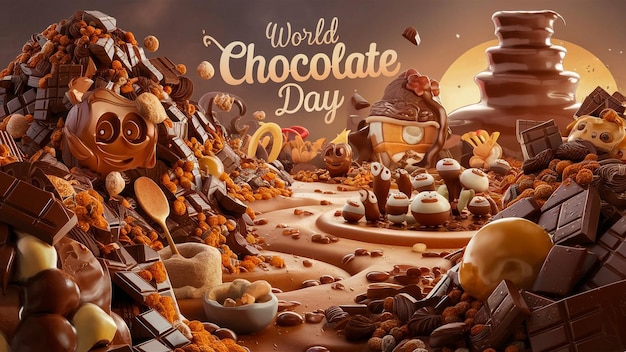 a poster for the worlds chocolate day