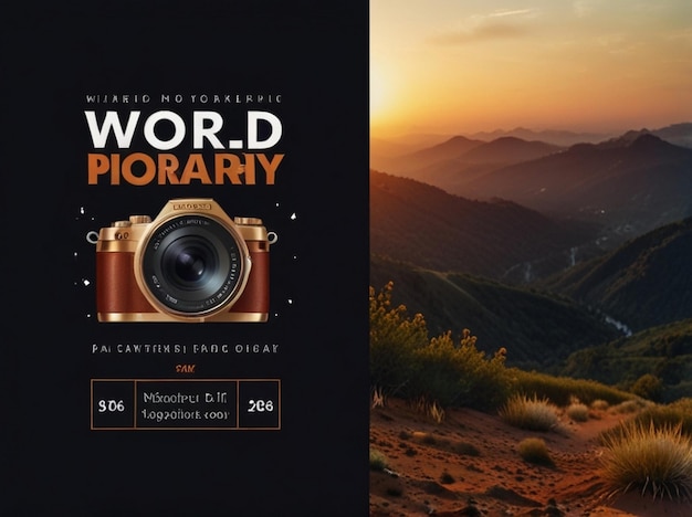 Photo a poster for the worlds rarest world by photographer