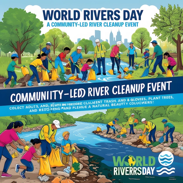 a poster for the worlds river day