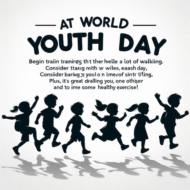 poster for the worlds young day with children running