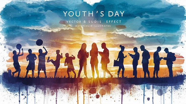 poster for a young girls day with a sky background