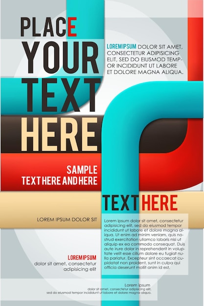 a poster for your text here is a page that says your text here