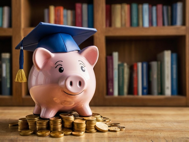 Postgraduate Graduation Piggy Bank Character