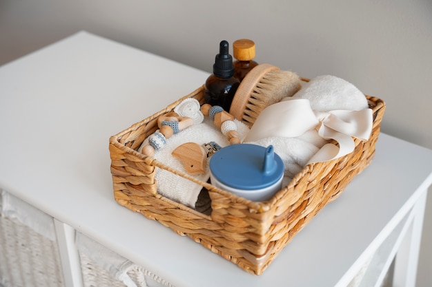 Postpartum  basket still life