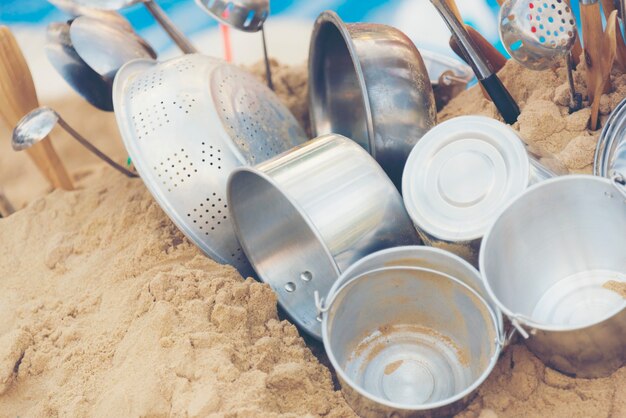 Pot and bowl for cooking palying