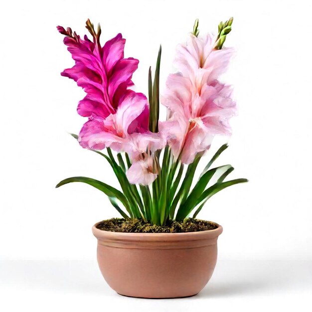 a pot of pink flowers with the word  spring  on the bottom