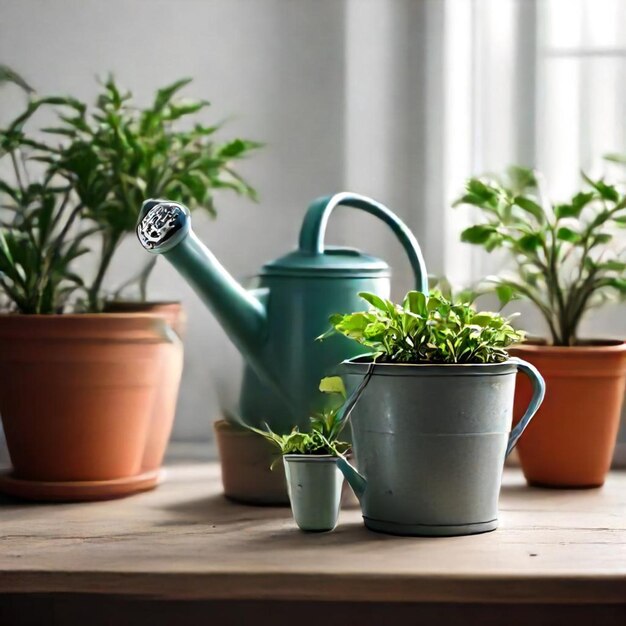 Photo a pot with a plant on it that says  potted  on it