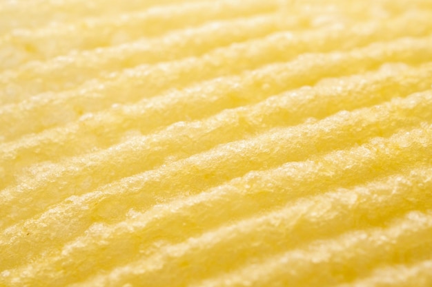 Potato chip texture background closeup