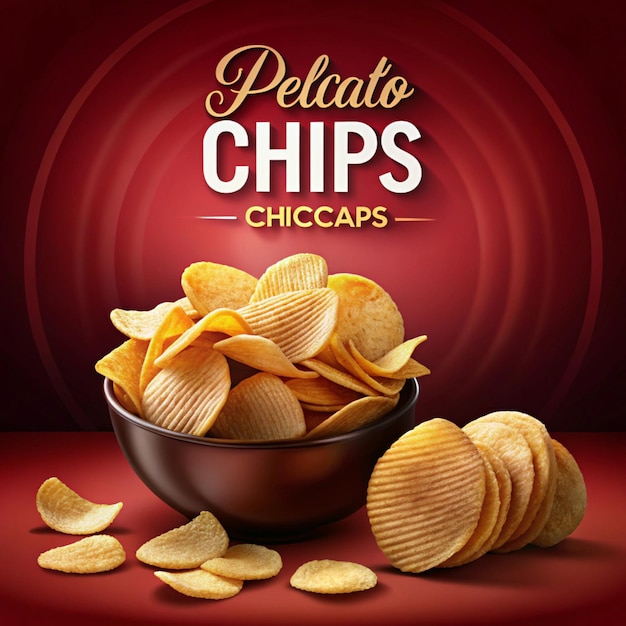 Potato Chips instagram poster design