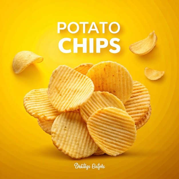 Photo potato chips instagram poster design