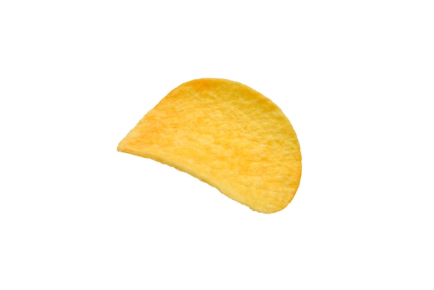 Potato chips isolated on white background