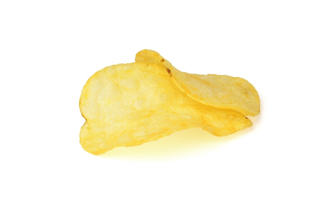 Potato chips isolated on white unhealthy