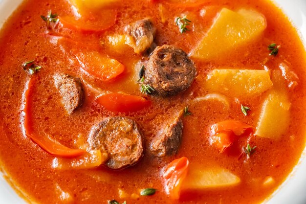 Potato chorizo stew