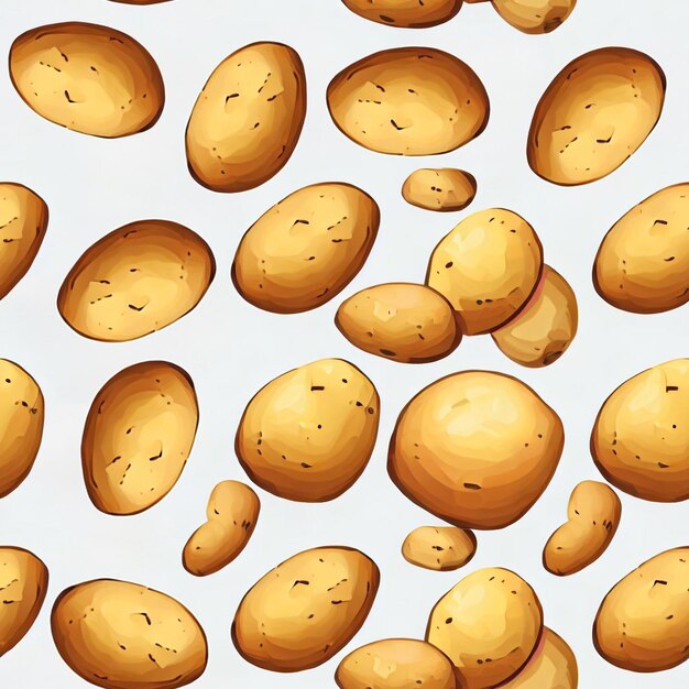 Photo potato seamless pattern