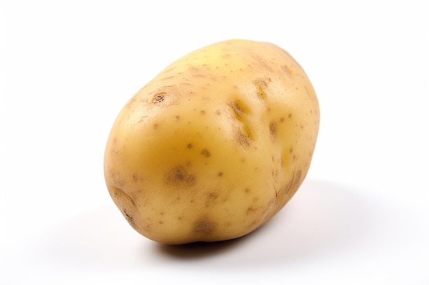 A potato on a white background