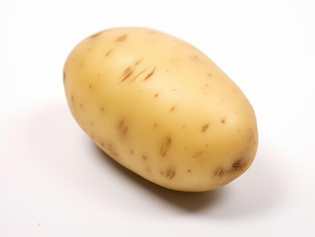 A potato on a white background