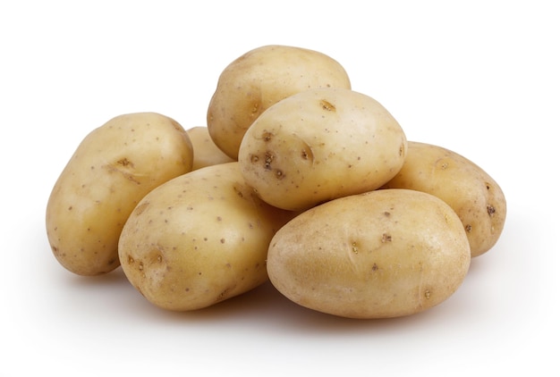 Potatoes isolated on white background with clipping path