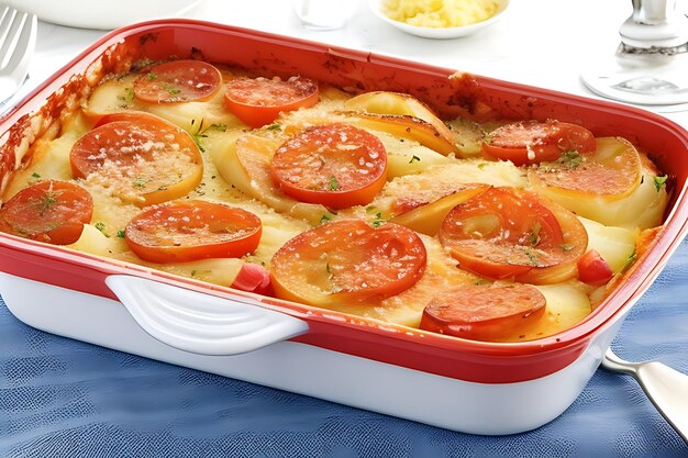 PotatoTomato Gratin With Horseradish