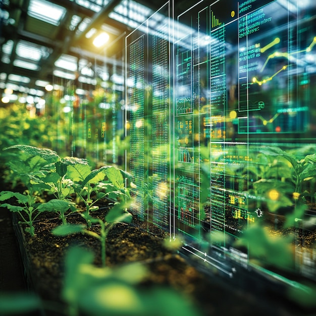 Photo potential of innovative greenhouse technology for growing with healthy plants and crops