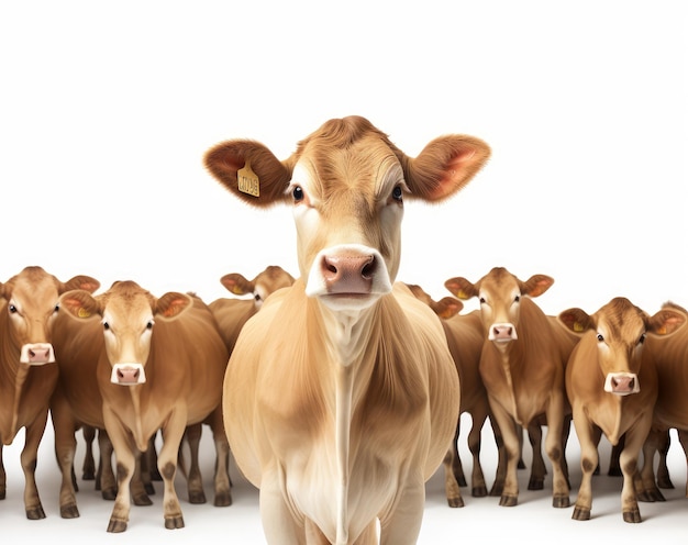 Potrait of brown cows