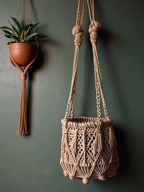 Photo a potted plant is next to a pot with a plant on it