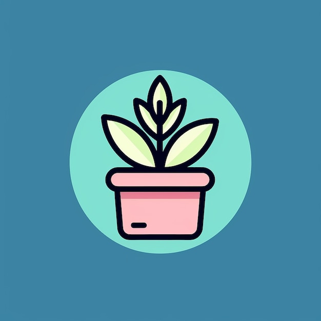 Potted_Plant_Modern_Line_Icon_Vector_Line_Art_CuteIco