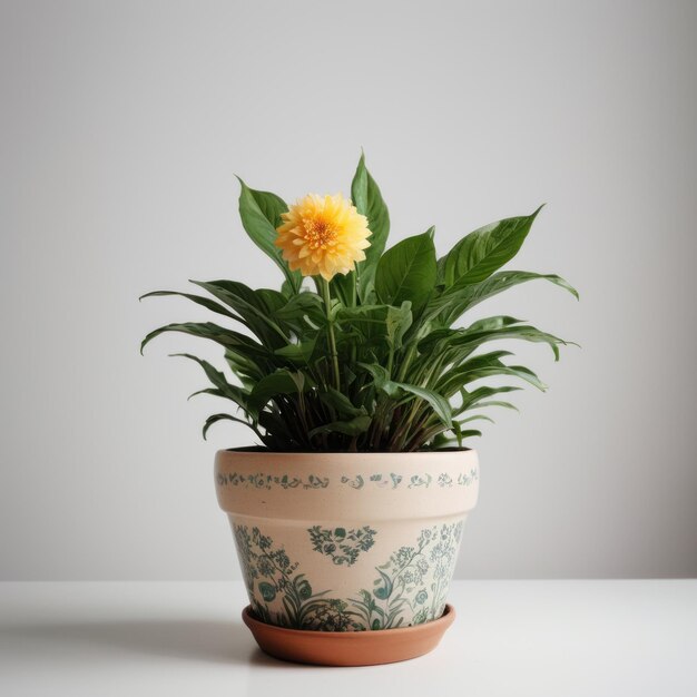 Photo a potted plant with a flower on it