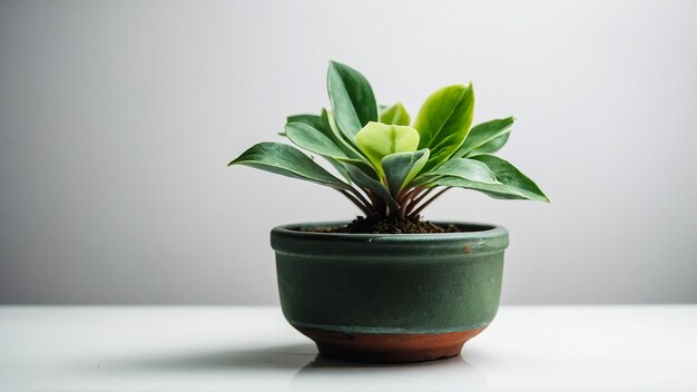 potted plants on wooden table