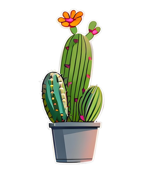 pottedcactussticker