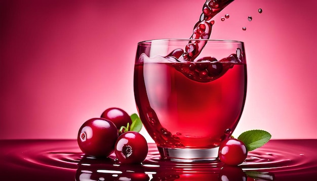 Pouring Cranberry Juice