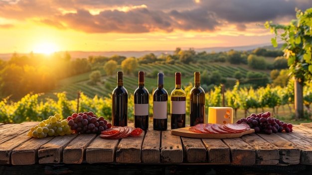 Pouring red wine into the glass against wooden background