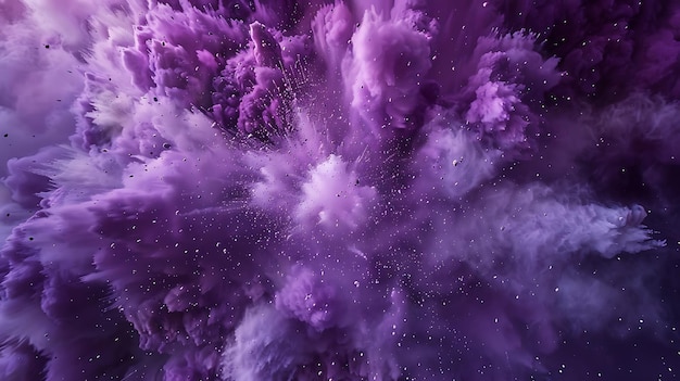 Photo powder explosion or purple dust