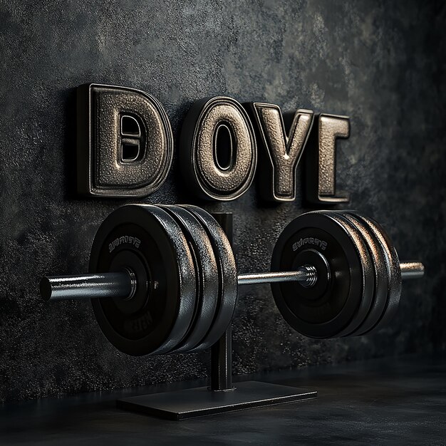 Photo power and drive 3d rendering of gym motivation