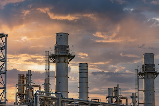 Power plant for Industrial at twilight