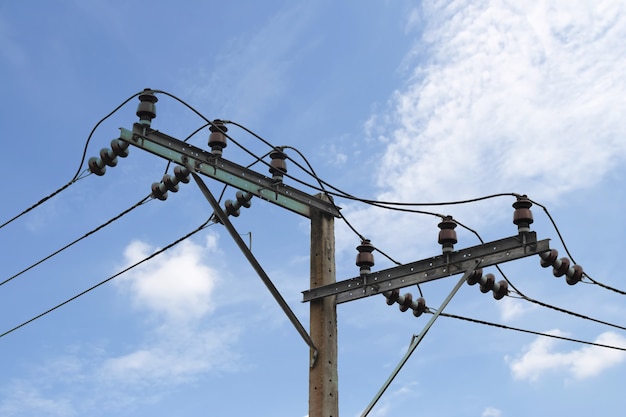 power pole against the sky