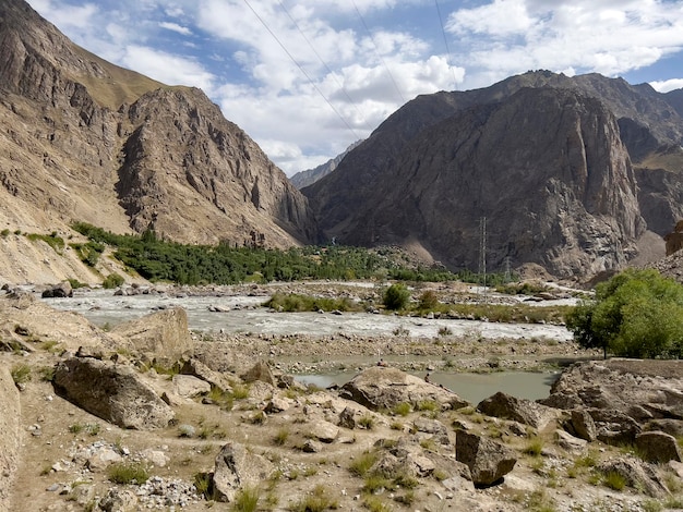 Power poles on Afghan soil